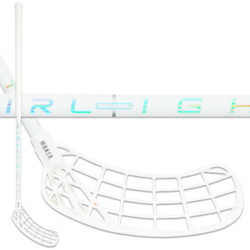 Floorball stick ZONE STICK MAKER AL 26 PC white/holographic - Floorball stick for adults