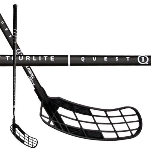 Florbalová hokejka SALMING Q1 KickZone TourLite Oval Black 96 (107 cm) Left - florbalová hůl