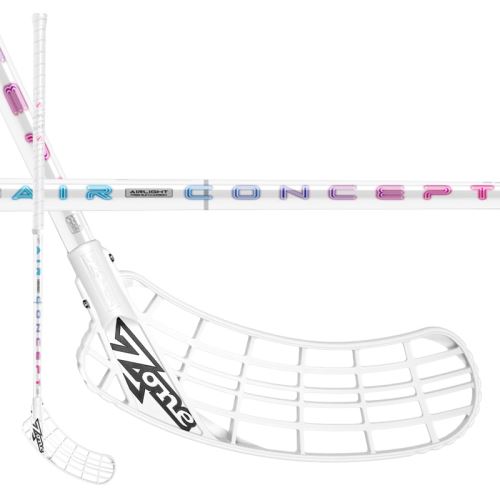 Florbalová hokejka ZONE ZUPER AIRLIGHT 26 white/rainbow 104cm L-17 - florbalová hůl