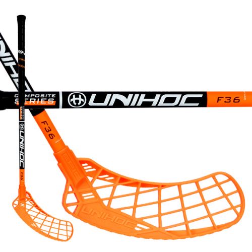 Florbalová hokejka UNIHOC YOUNGSTER 36 black/orange 60cm L - Dětské, juniorské florbalové hole