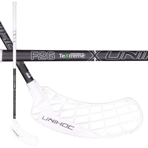 Florbalová hokejka UNIHOC Epic TeXtreme 26 white 104cm R - florbalová hůl