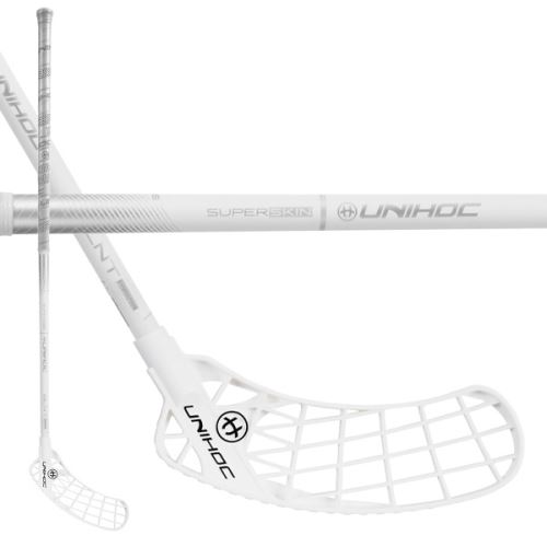 UNIHOC ICONIC GLNT SUPERSKIN REG 26 white 104cm R - 21 - Floorball stick for adults
