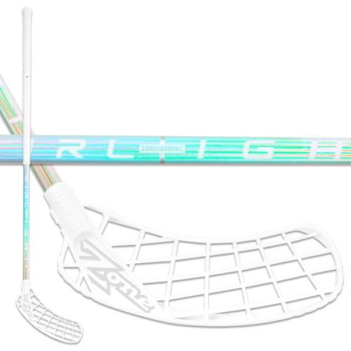 Florbalová hokejka ZONE HYPER AL 28 holographic/white 100cm R - florbalová hůl