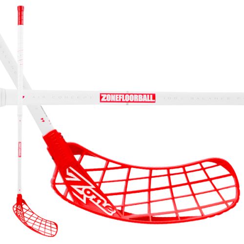 Florbalová hokejka ZONE HYPER AIR SL 27 white/red 100cm L (D+) - florbalová hůl