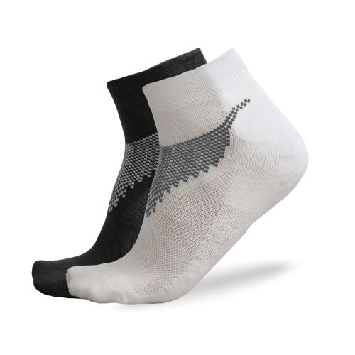Sportovní ponožky FREEZ ANCLE SOCKS 2-pack black+white 39-42 - Stulpny a ponožky