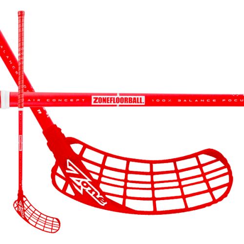 Florbalová hokejka ZONE ZUPER AIR 31 red 92cm R - florbalová hůl