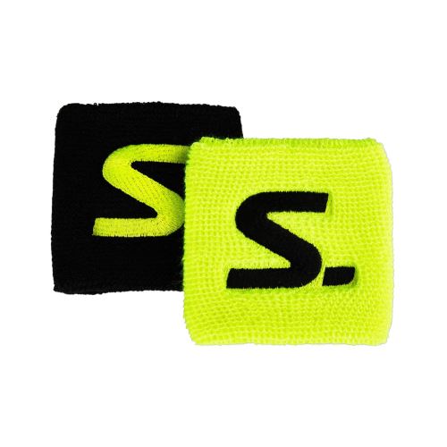 Sportovní potítko SALMING Wristband Short 2-pack Yellow/Black  - Potítka