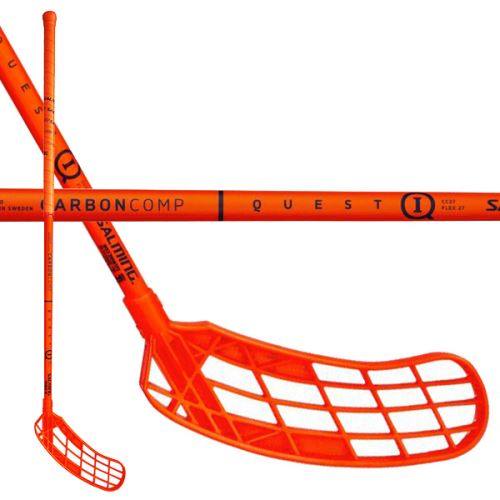 Floorball stick SALMING Q1 CC27 Orange 103 (114 cm) Right - Floorball stick for adults