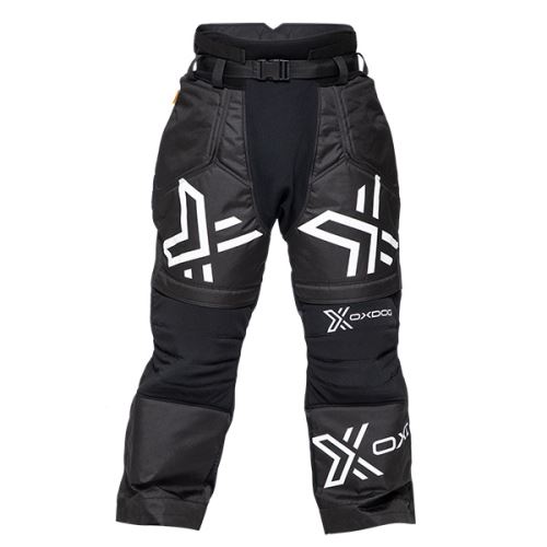 Brankárské florbalové nohavice OXDOG XGUARD GOALIE PANTS black/white M - Brankářské kalhoty