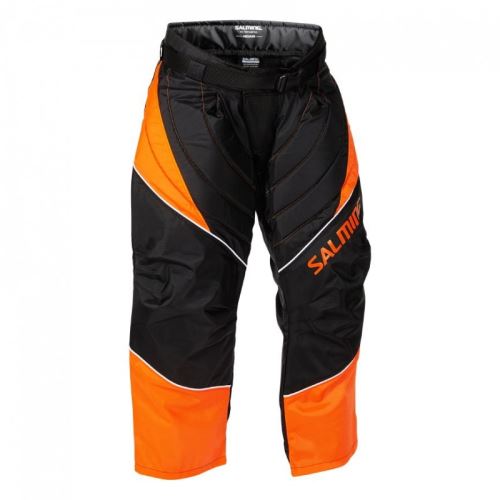 Brankářské florbalové kalhoty SALMING Atlas Goalie Pant JR Orange/Black 164 - Brankářské kalhoty