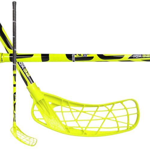 Floorball stick FREEZ FOX 32 YELLOW 100 ROUND SB - Floorball stick for adults