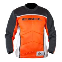 Brankářský florbalový dres EXEL S60 GOALIE JERSEY orange/black 130
