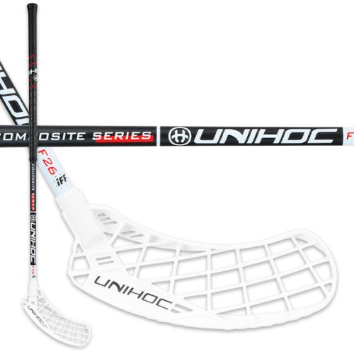Florbalová hokejka UNIHOC EPIC Composite 26 black/white - florbalová hůl